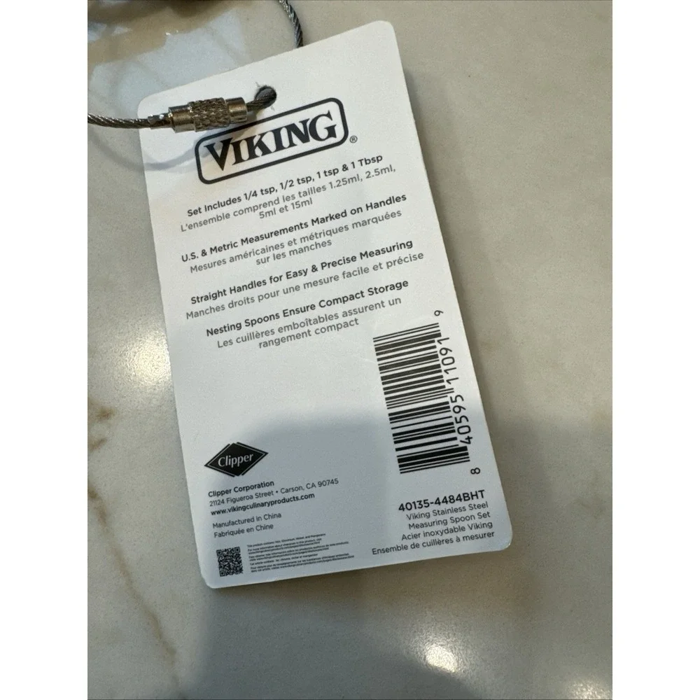 VIKING 4-Piece Stainless Steel Measuring Spoons Set NEW!